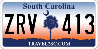 SC license plate ZRV413
