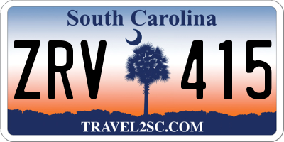 SC license plate ZRV415
