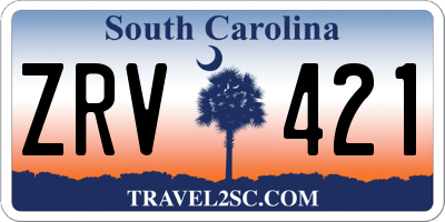 SC license plate ZRV421