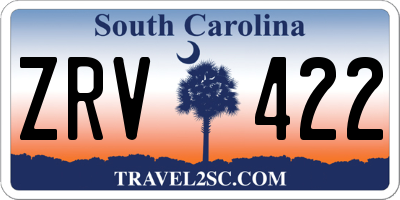 SC license plate ZRV422