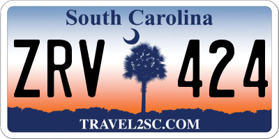 SC license plate ZRV424
