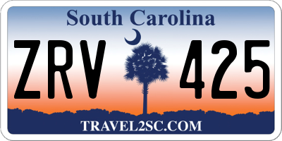 SC license plate ZRV425