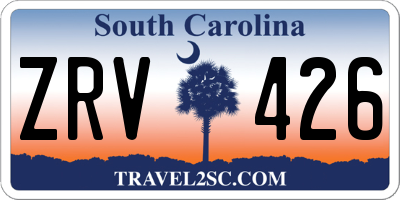 SC license plate ZRV426