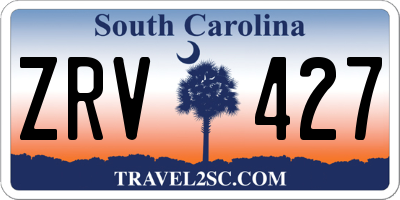 SC license plate ZRV427