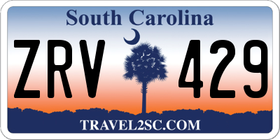 SC license plate ZRV429