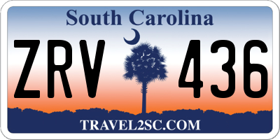 SC license plate ZRV436