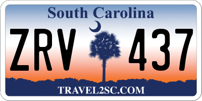 SC license plate ZRV437