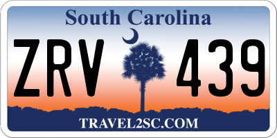 SC license plate ZRV439