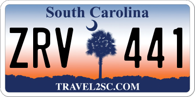 SC license plate ZRV441