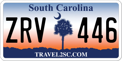 SC license plate ZRV446