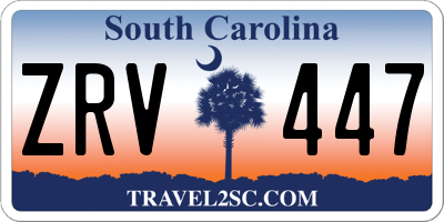 SC license plate ZRV447