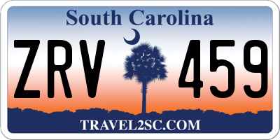 SC license plate ZRV459