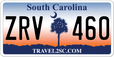 SC license plate ZRV460