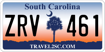 SC license plate ZRV461
