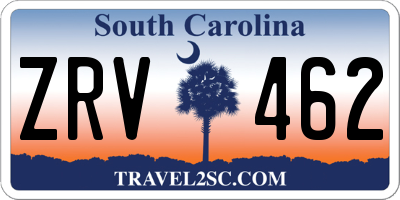 SC license plate ZRV462