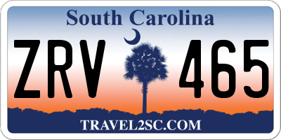 SC license plate ZRV465