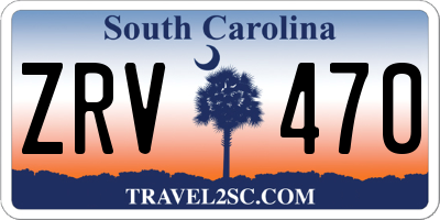 SC license plate ZRV470
