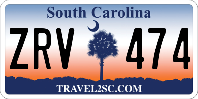 SC license plate ZRV474