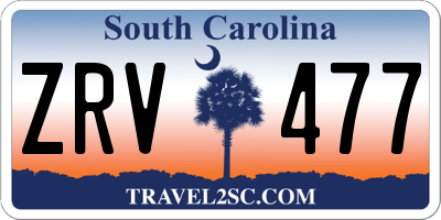 SC license plate ZRV477