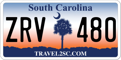 SC license plate ZRV480