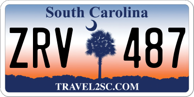 SC license plate ZRV487