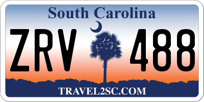 SC license plate ZRV488