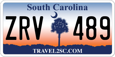 SC license plate ZRV489