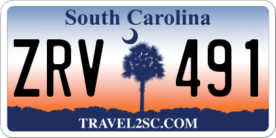 SC license plate ZRV491