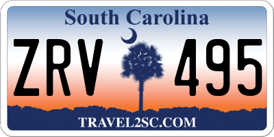 SC license plate ZRV495