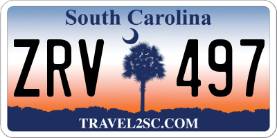 SC license plate ZRV497