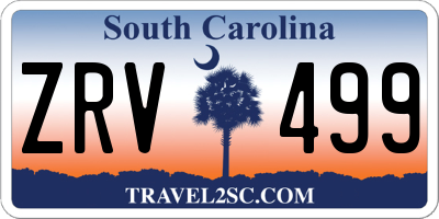 SC license plate ZRV499
