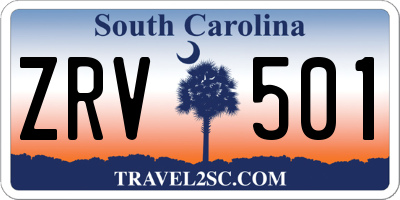 SC license plate ZRV501