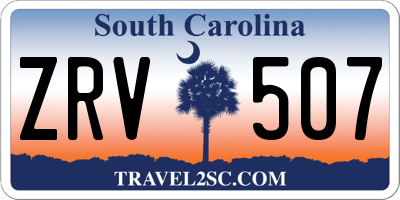 SC license plate ZRV507