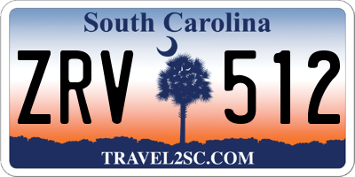 SC license plate ZRV512