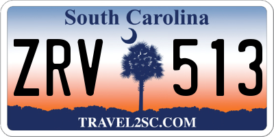 SC license plate ZRV513