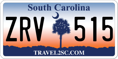 SC license plate ZRV515
