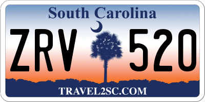 SC license plate ZRV520