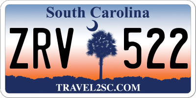 SC license plate ZRV522