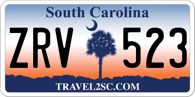 SC license plate ZRV523