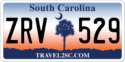 SC license plate ZRV529
