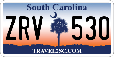SC license plate ZRV530