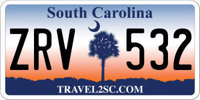 SC license plate ZRV532