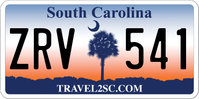 SC license plate ZRV541