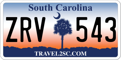 SC license plate ZRV543