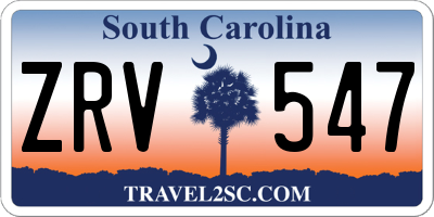 SC license plate ZRV547