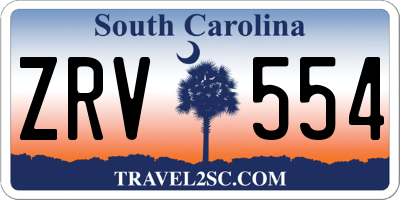 SC license plate ZRV554