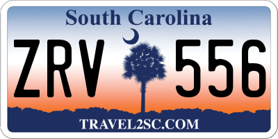 SC license plate ZRV556