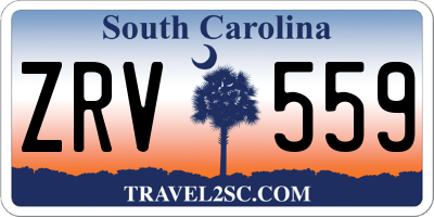 SC license plate ZRV559