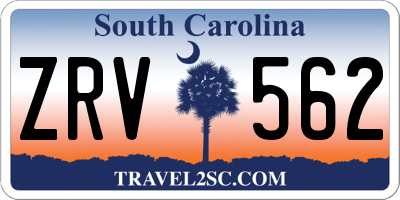 SC license plate ZRV562