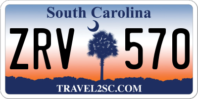 SC license plate ZRV570